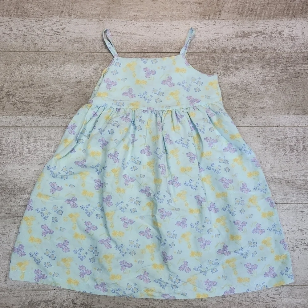 VTG Blue Floral Gymboree Girls Dress Size Medium